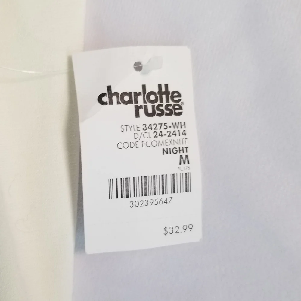 Charlotte Russe Halter Maxi Dress Scalloped Romper Shorts Overlay Cream Medium - Picture 8 of 14